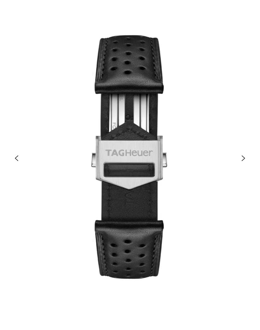 TAG Heuer タグホイヤー パンチング ブラック レザー ベルト 20mm