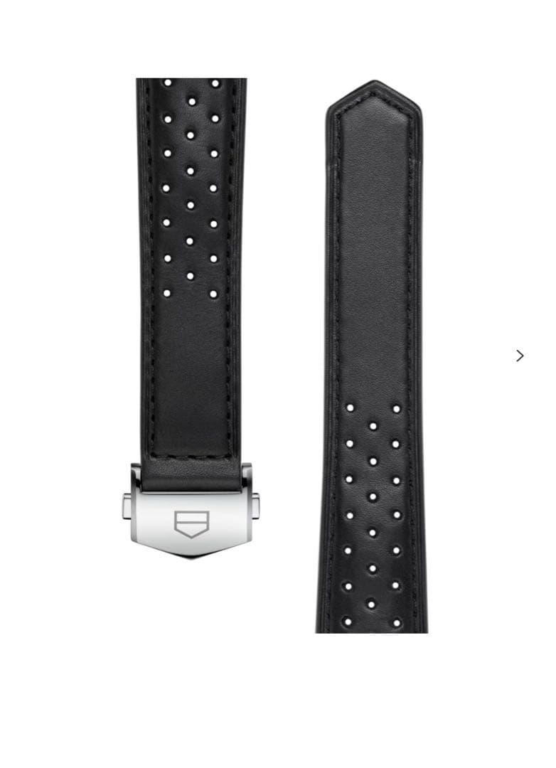TAG Heuer タグホイヤー パンチング ブラック レザー ベルト 20mm