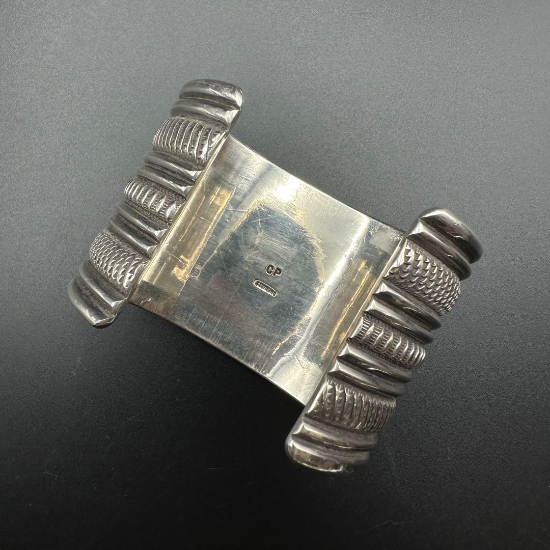 【美品】Navajo Clendon Pete スタンプワーク バングル