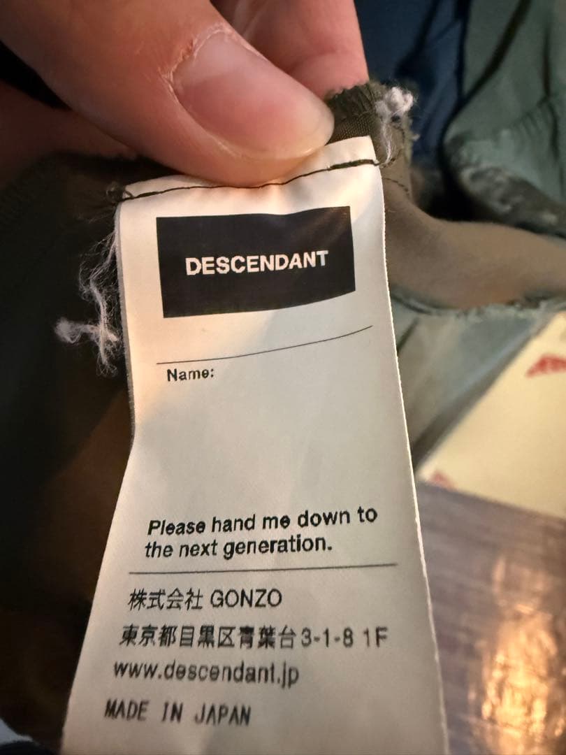 ジャケット・アウター DESCENDANT TERRACE NYLON JACKET