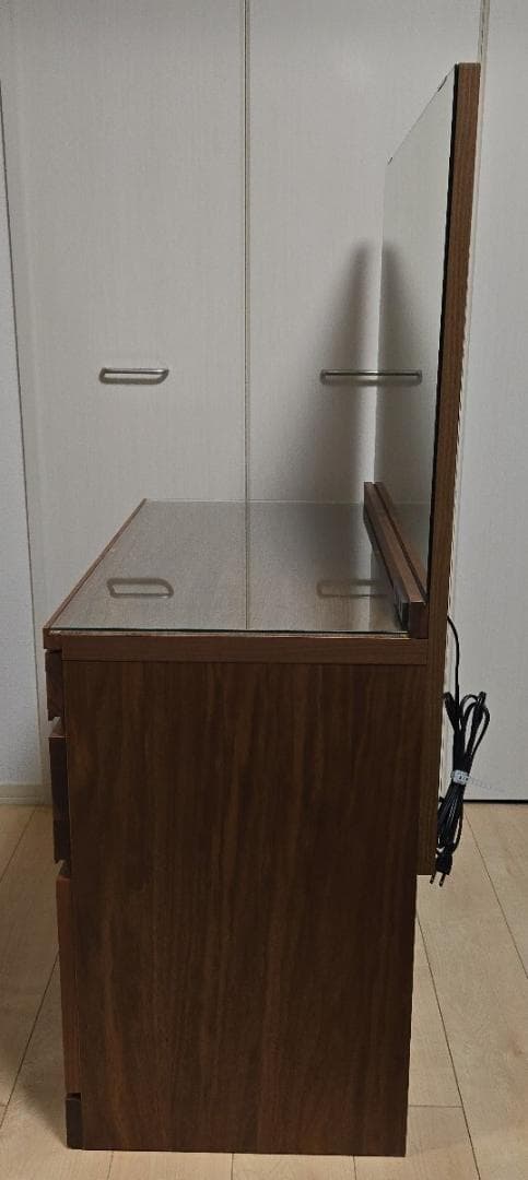 【①②同時購入】高野木工　レッチェ 80 ドレッサー ウォルナット
