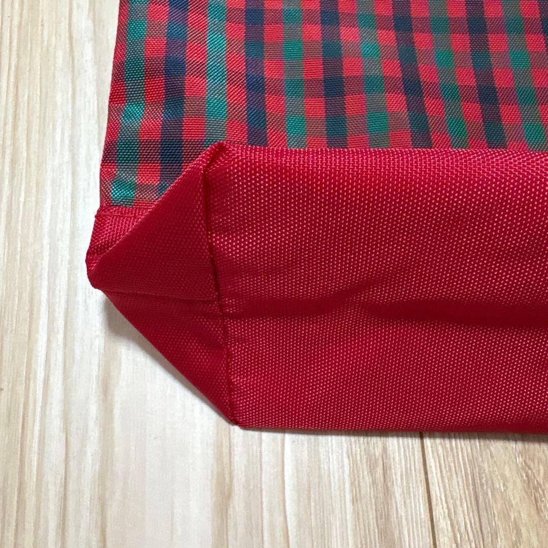 ファミリア　familiar レッスンバッグ　赤チェック