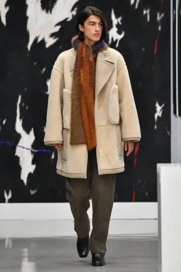 小物 YOKE / STILL JACQUARD LONG STOLE(ORANGE)