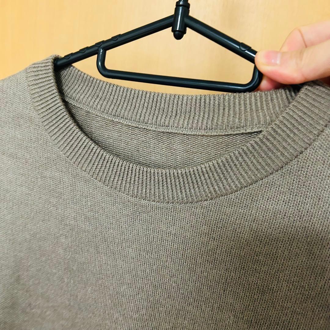 【完売品】MUUGIムーギ シルクニット クルーネックプルオーバー　グレージュ