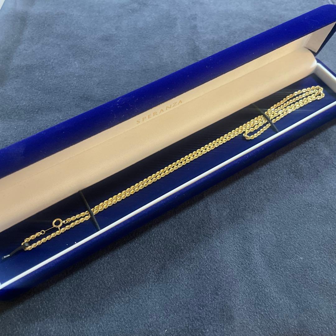 【保証書あり】Speranza 18k ロープネックレス