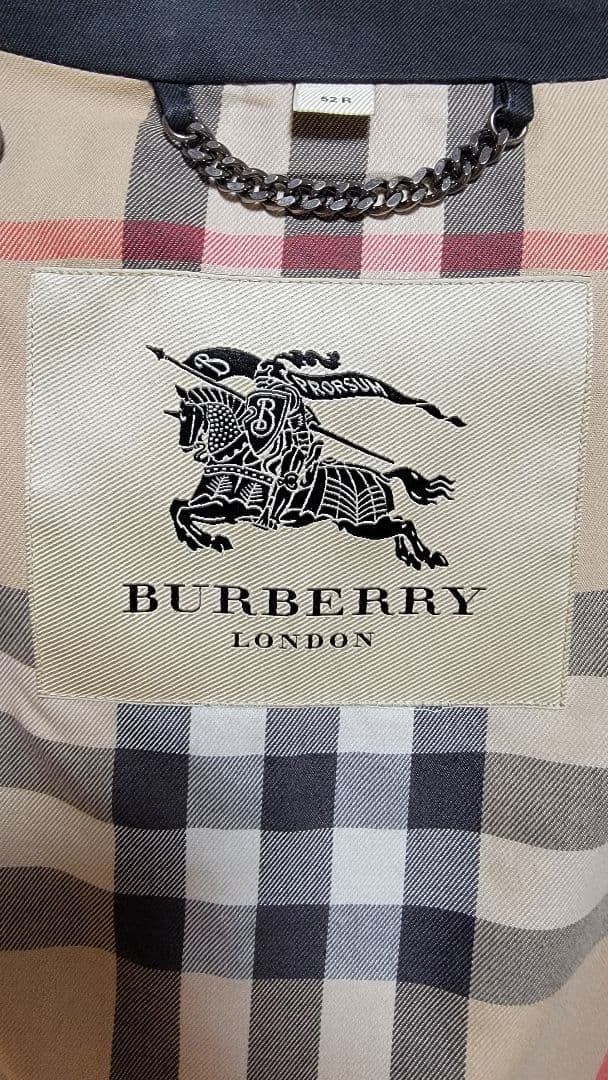 ライナー付 Burberry バーバリ トレンチコート メンズ チェック裏地