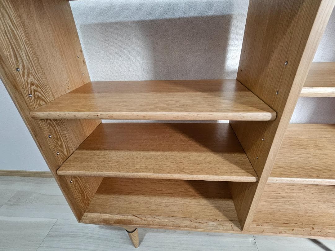 【大塚家具】脚付オープンシェルフ ナラ材 幅120cm