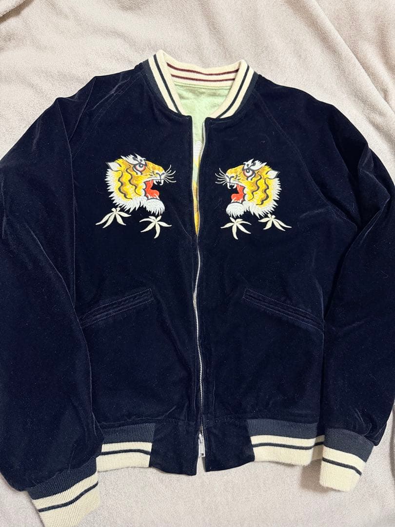 未使用近 別珍 NON STOCK 虎 鷹 日本限定 スカジャン vintage