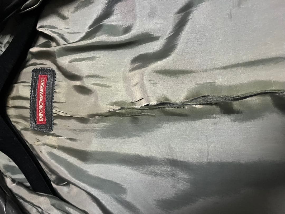 emporio armani 90s ラムレザーテーラードジャケット