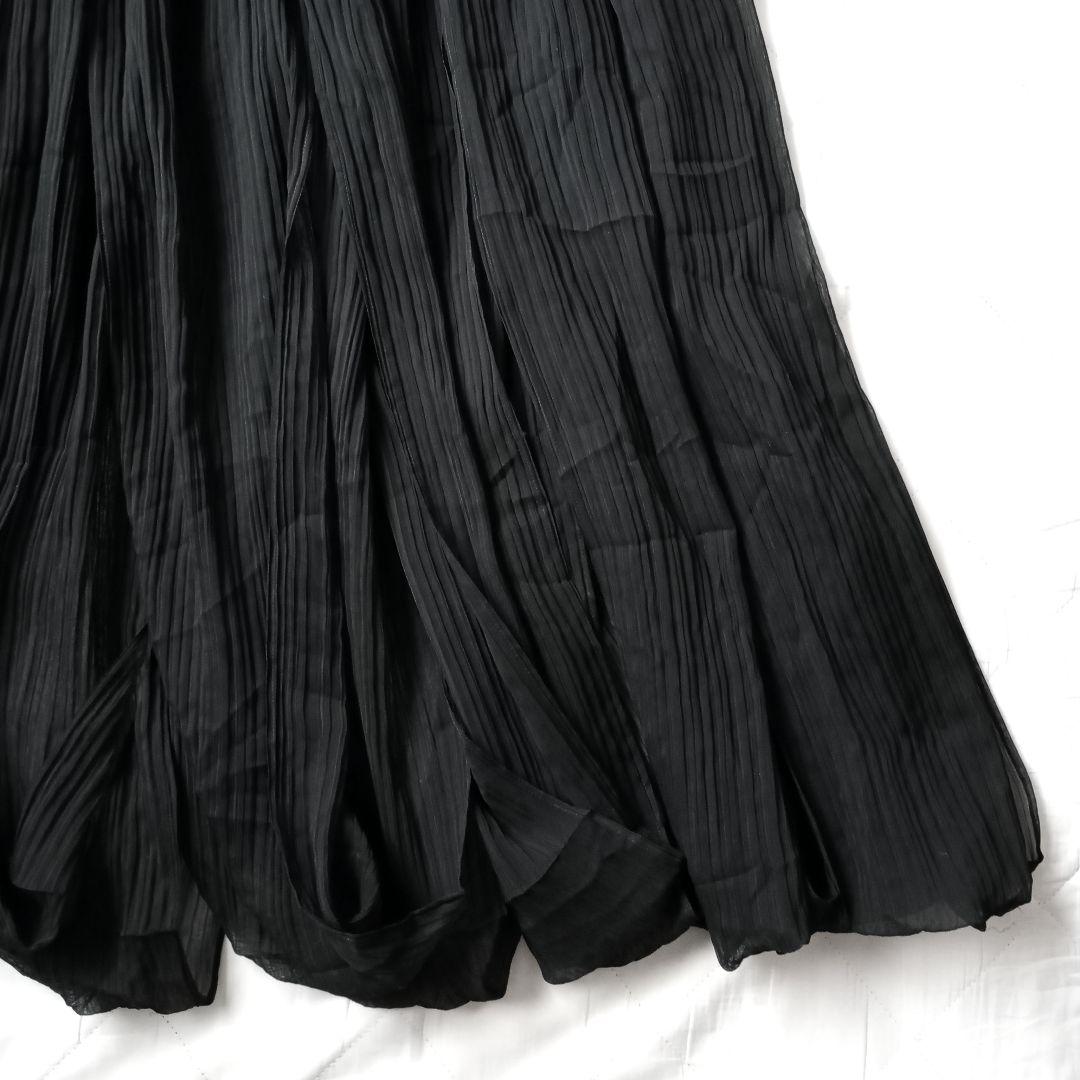 ISSEY MIYAKE　スカート　チュールプリーツ　マキシ丈　日本製　花びら