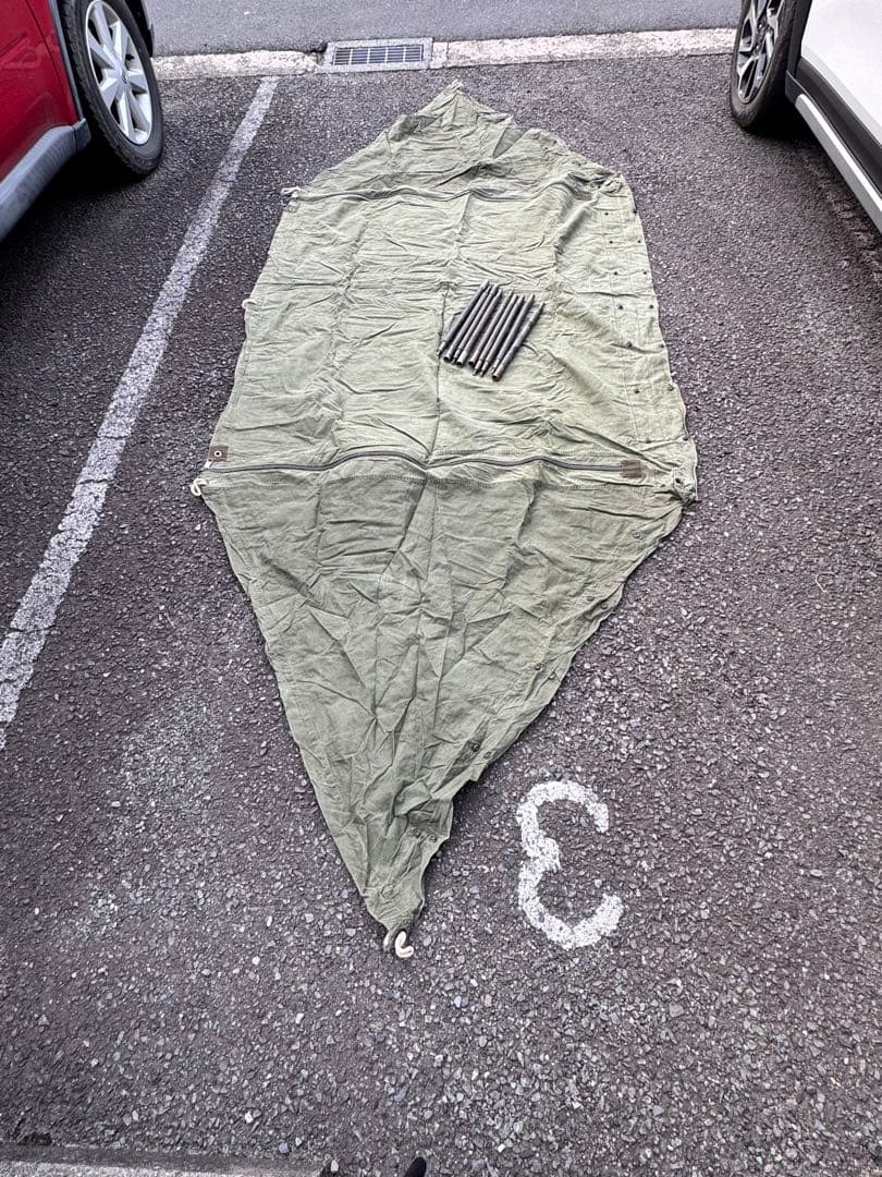 USハップテント（軍幕）ZIP加工済