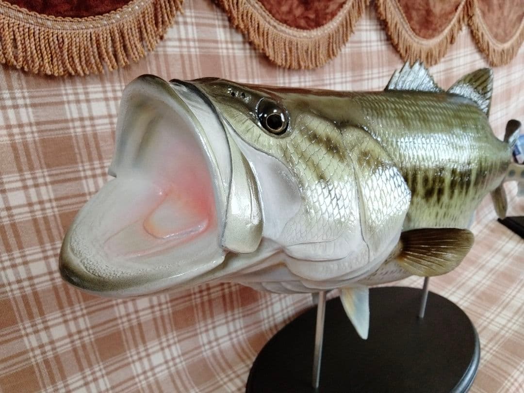 ハンドメイド　62cmブラックバス 魚模型　釣り　フィギュア　レプリカ　置物