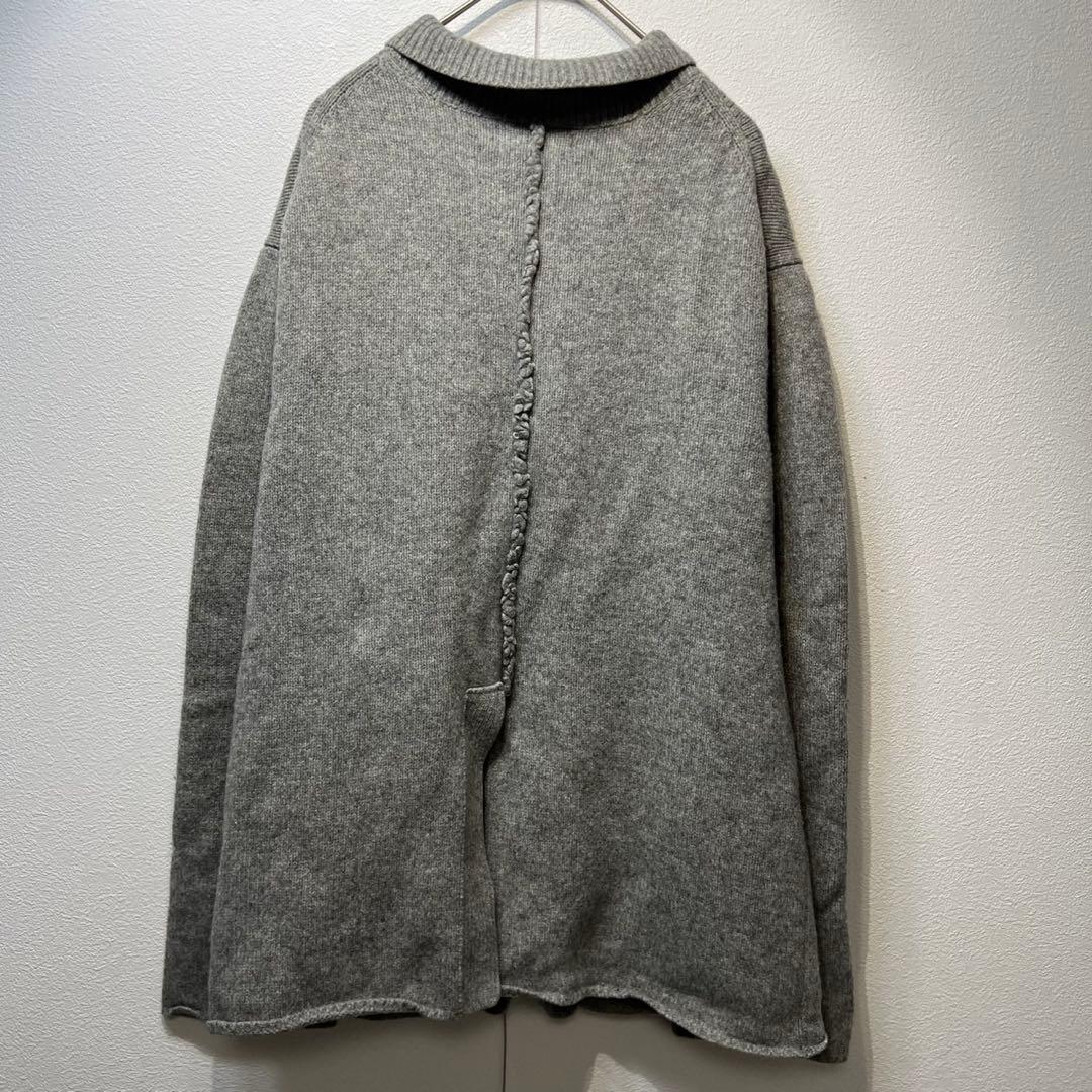 希少 ヨウジヤマモト プールオム 上質 ウール フリンジ ニット カーディガン