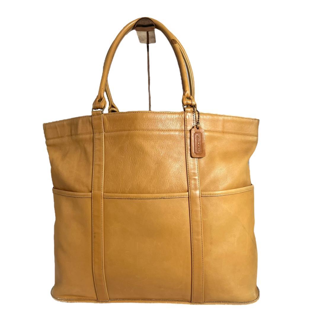 良品　coach オールドコーチ　トートバッグ　レザー　A4 肩掛け　ビジネス