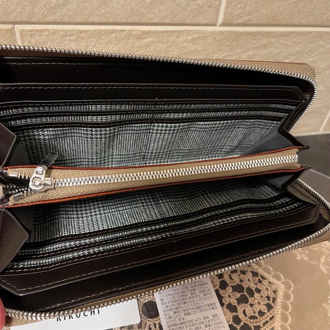 【新品】TAKEO KIKUCHI　ラウンドファスナー長財布　茶　19,800円
