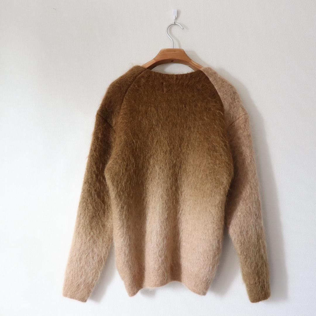 トップス UNUSED Gradation Mohair Cardigan Brown 2