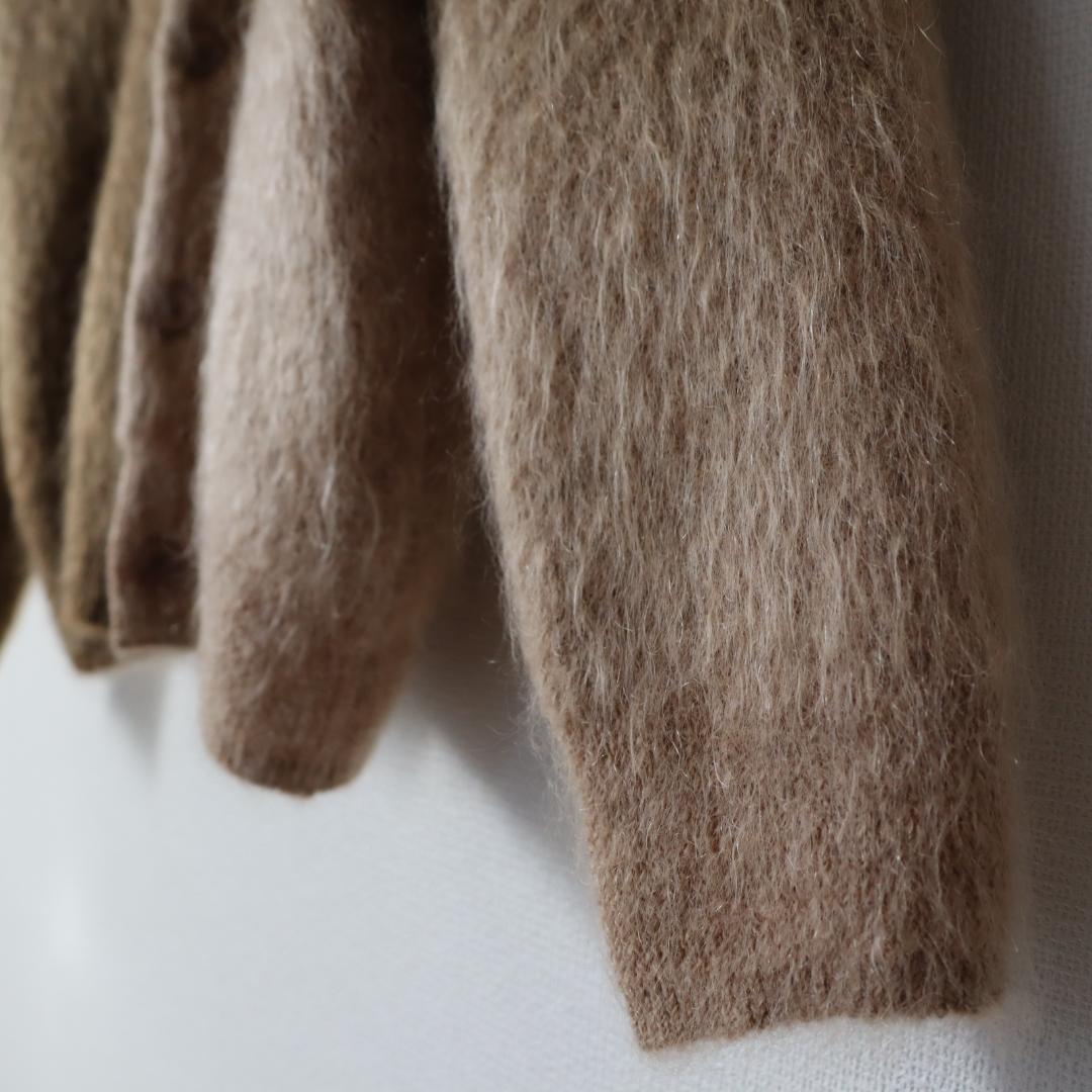 トップス UNUSED Gradation Mohair Cardigan Brown 2