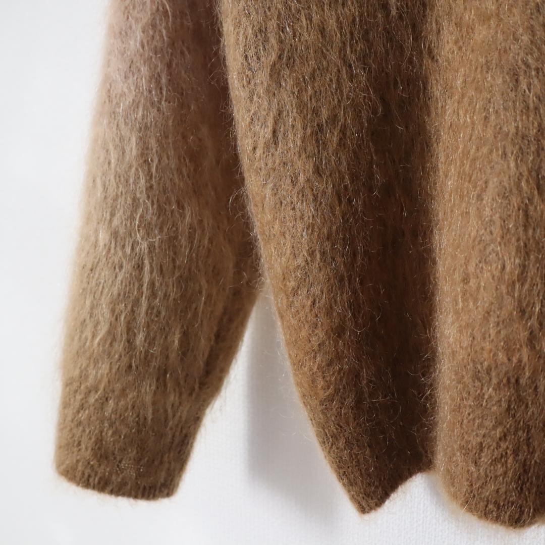 トップス UNUSED Gradation Mohair Cardigan Brown 2