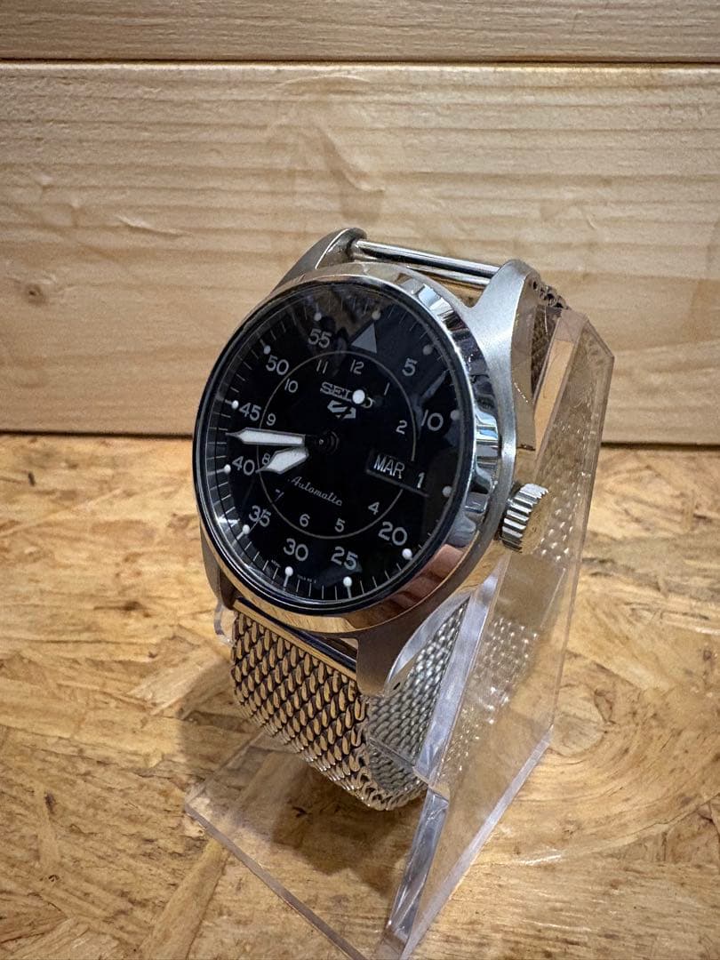 SEIKO 自動巻き ブラックダイアル 時計