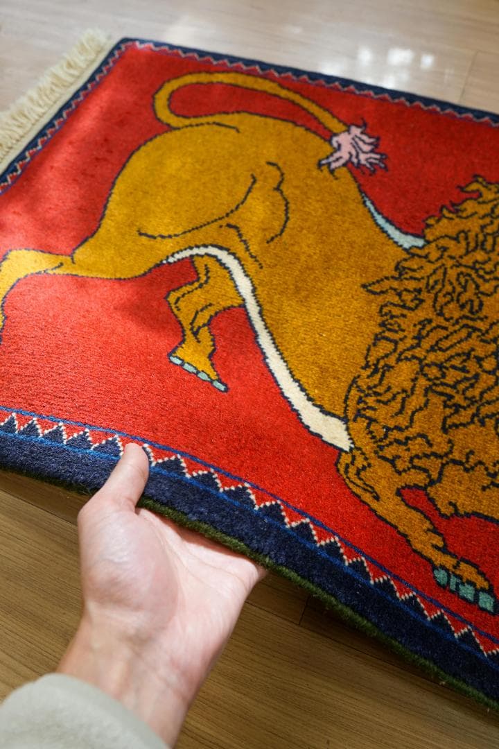 89x63cm 手織り ペルシャ絨毯　カシュカイ族