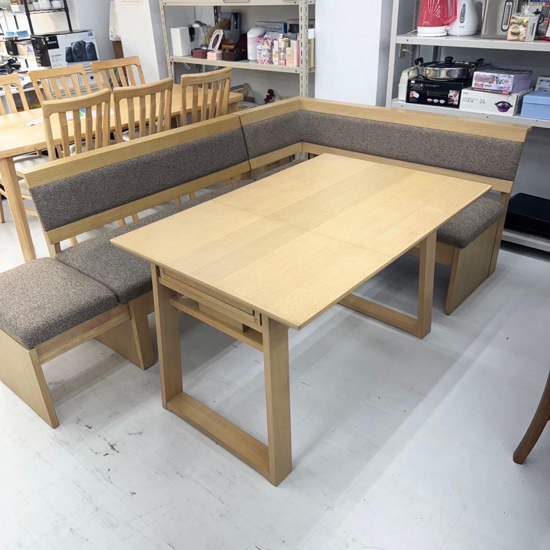【超美品‼️】定価218,500円 超高級 シギヤマ家具 伸長式 ソファダイニング