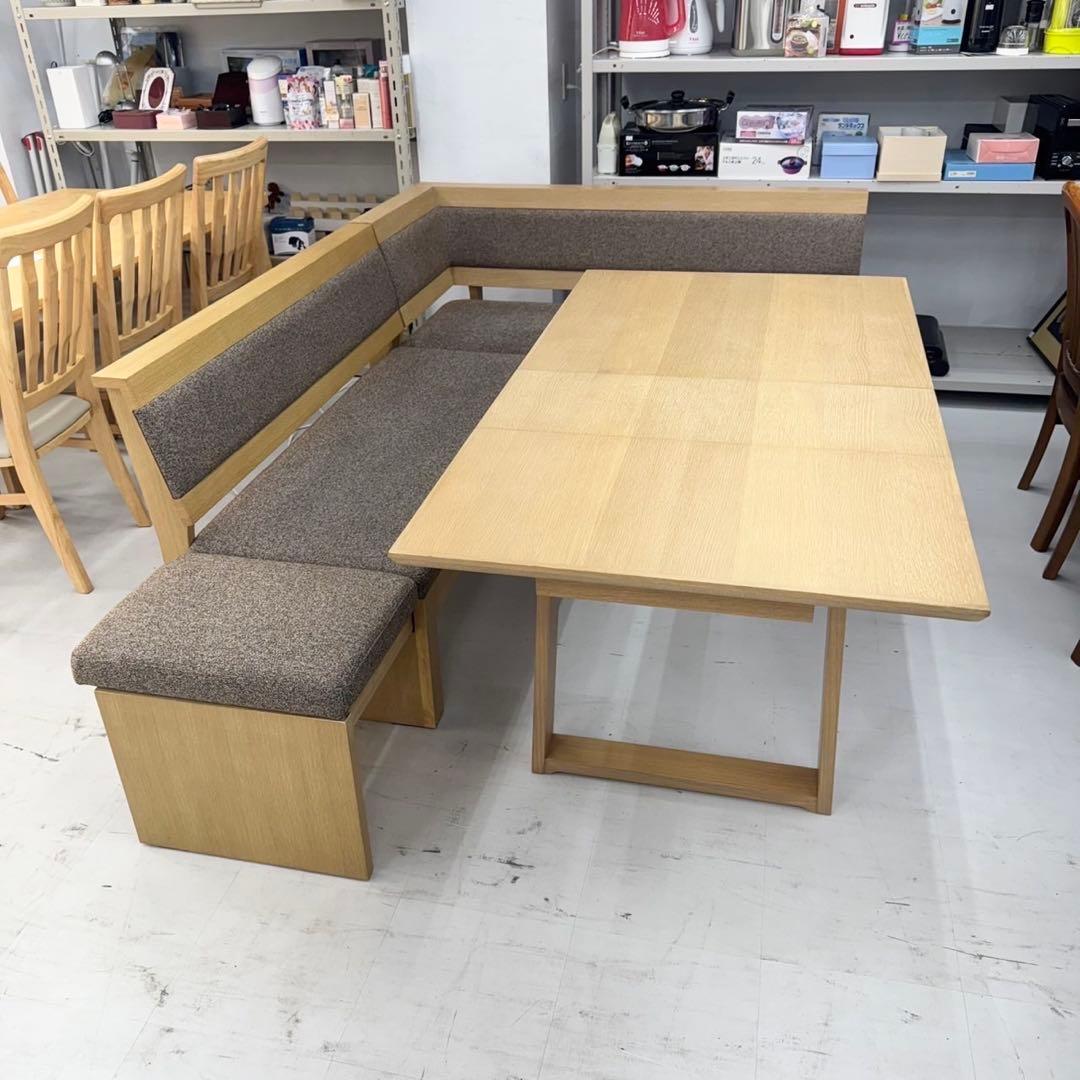 【超美品‼️】定価218,500円 超高級 シギヤマ家具 伸長式 ソファダイニング