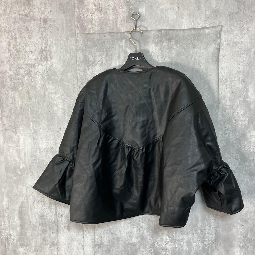 新品 PLUS OTO.HA ノーカラー レザージャケット