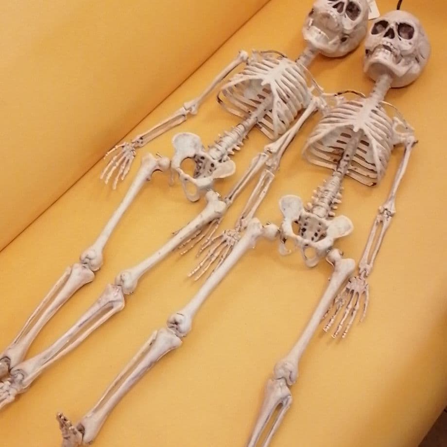 身長約７５センチハロウィーン骸骨オブジェ×2セット
