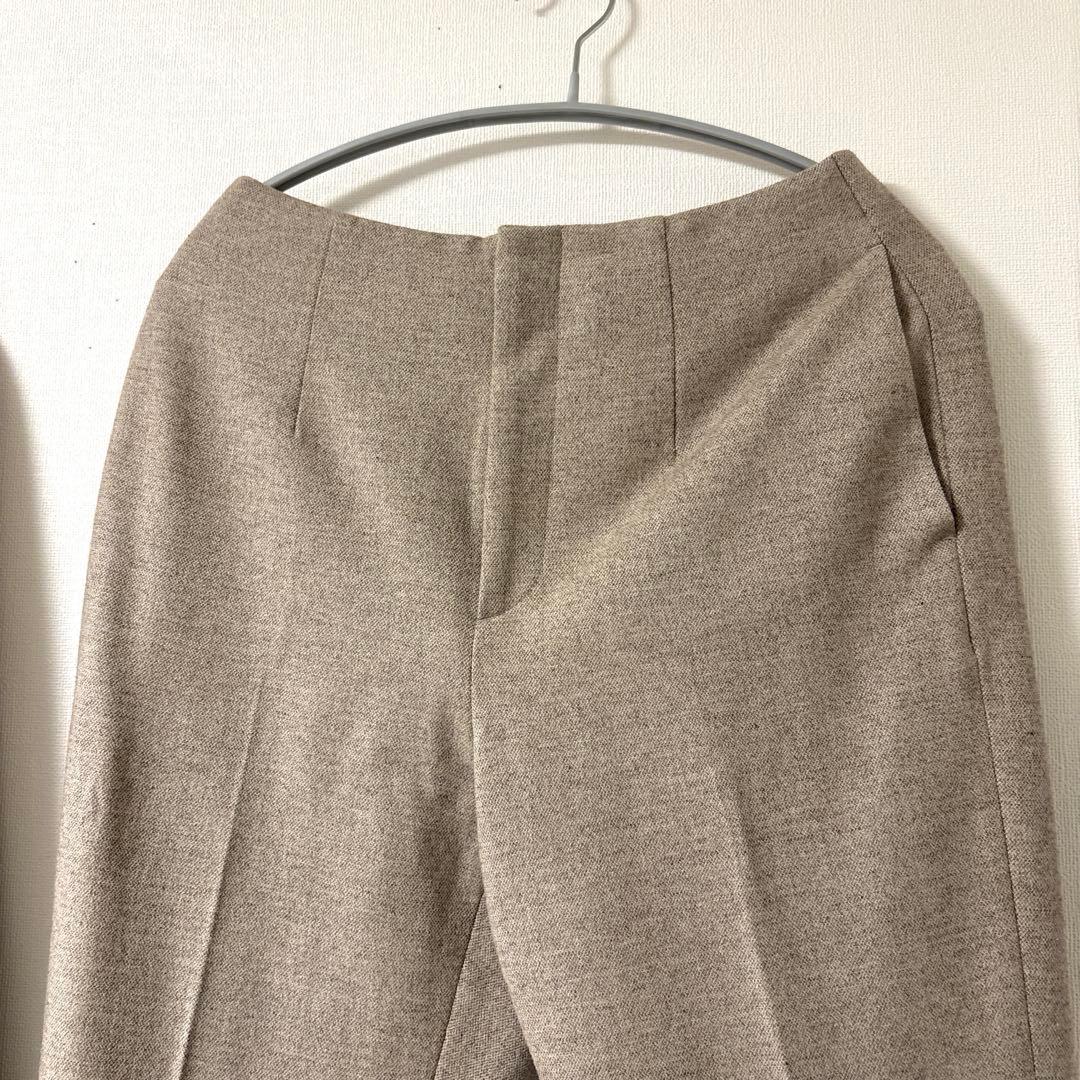 美品　☆ユナイテッドアローズ　ノーカラーセットアップ　パンツスーツ　ストレッチ