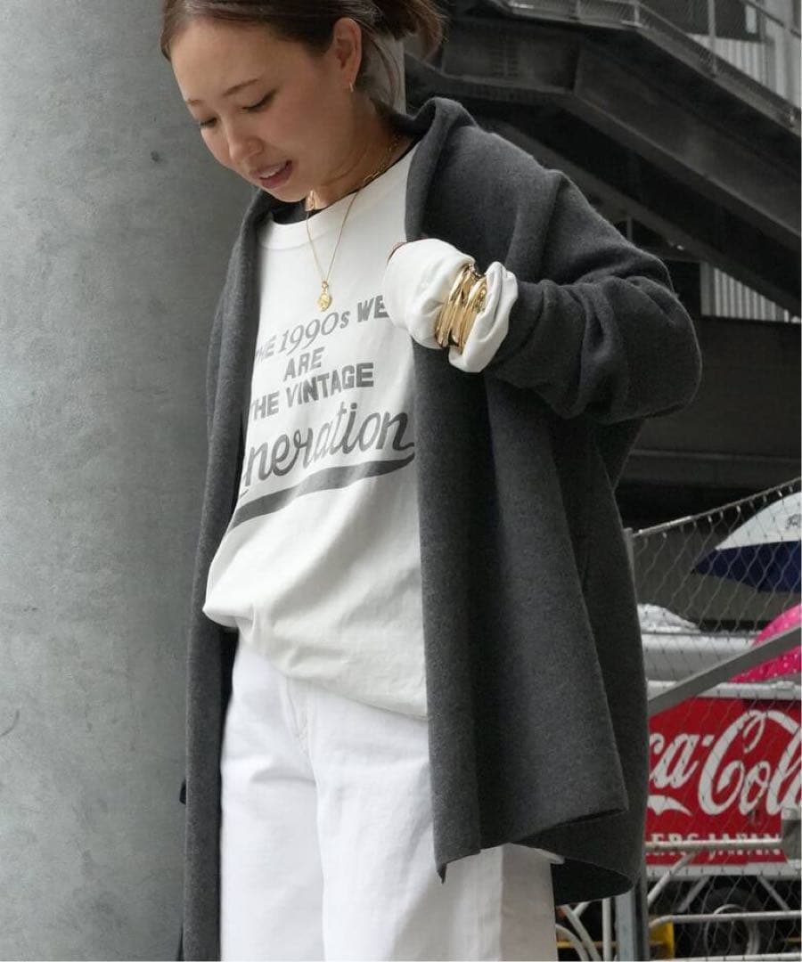 Deuxieme Classe スムース ニットガウン ショートコート