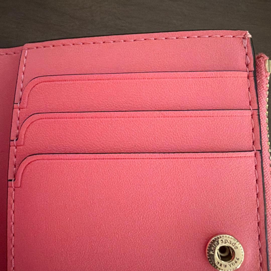 kate spade 二つ折り財布 ピンク