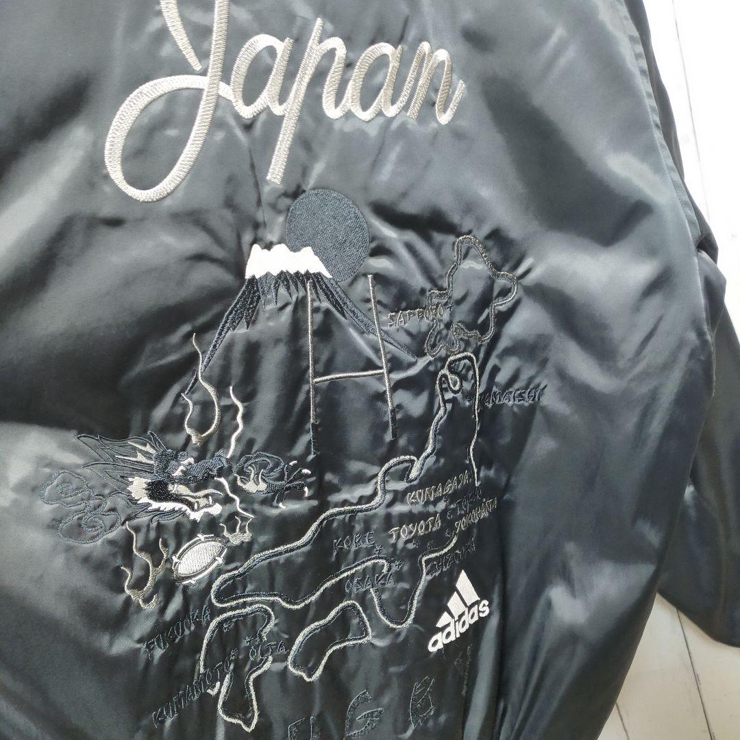 【adidas × ALL BLACKS】 中綿スカジャン　刺繍　サテン　146