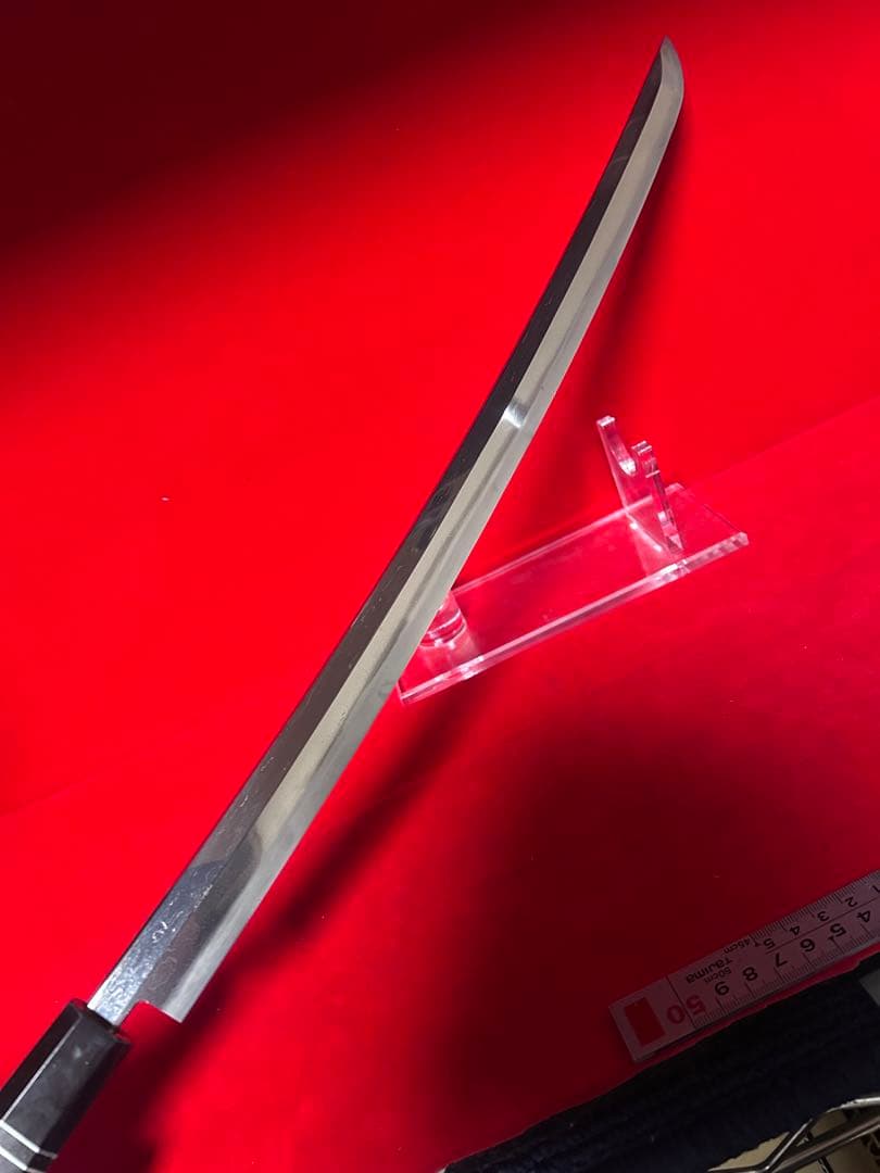 01568 包丁　マグロ包丁　先丸　刃文綺麗　研師仕上げ　切味抜群　未使用品