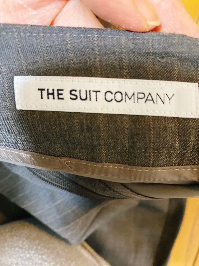 【新品タグ付き】 ザ スーツカンパニー グレー 40ストライプ ウォッシャブル