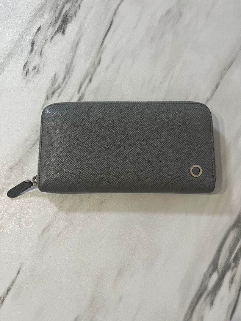 BVLGARI ブルガリ　マンジップウォレット　グレー　長財布　付属品完備