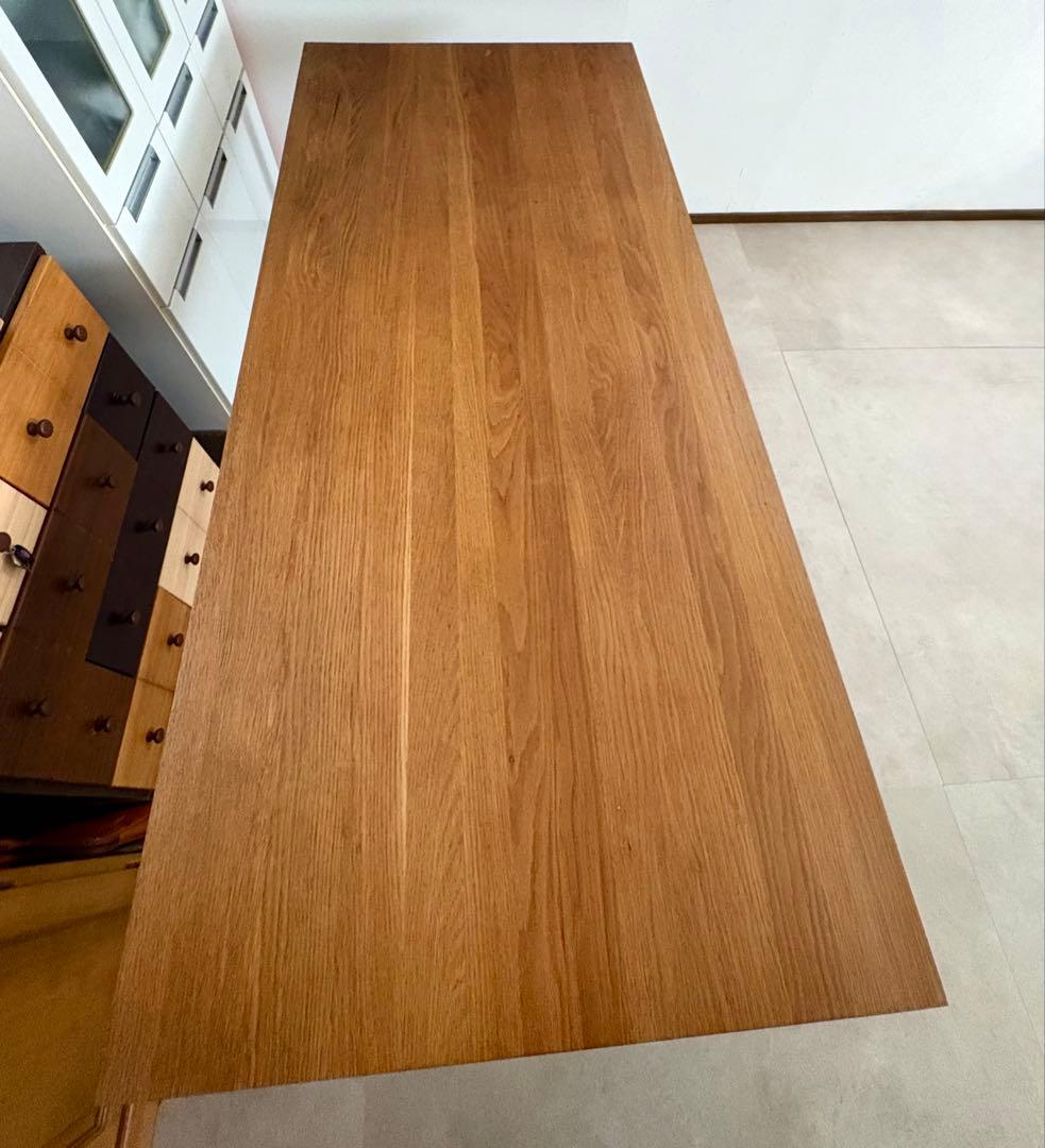 ダイニングテーブル180cm 無印良品 廃版 オーク材 無垢 オイル塗装