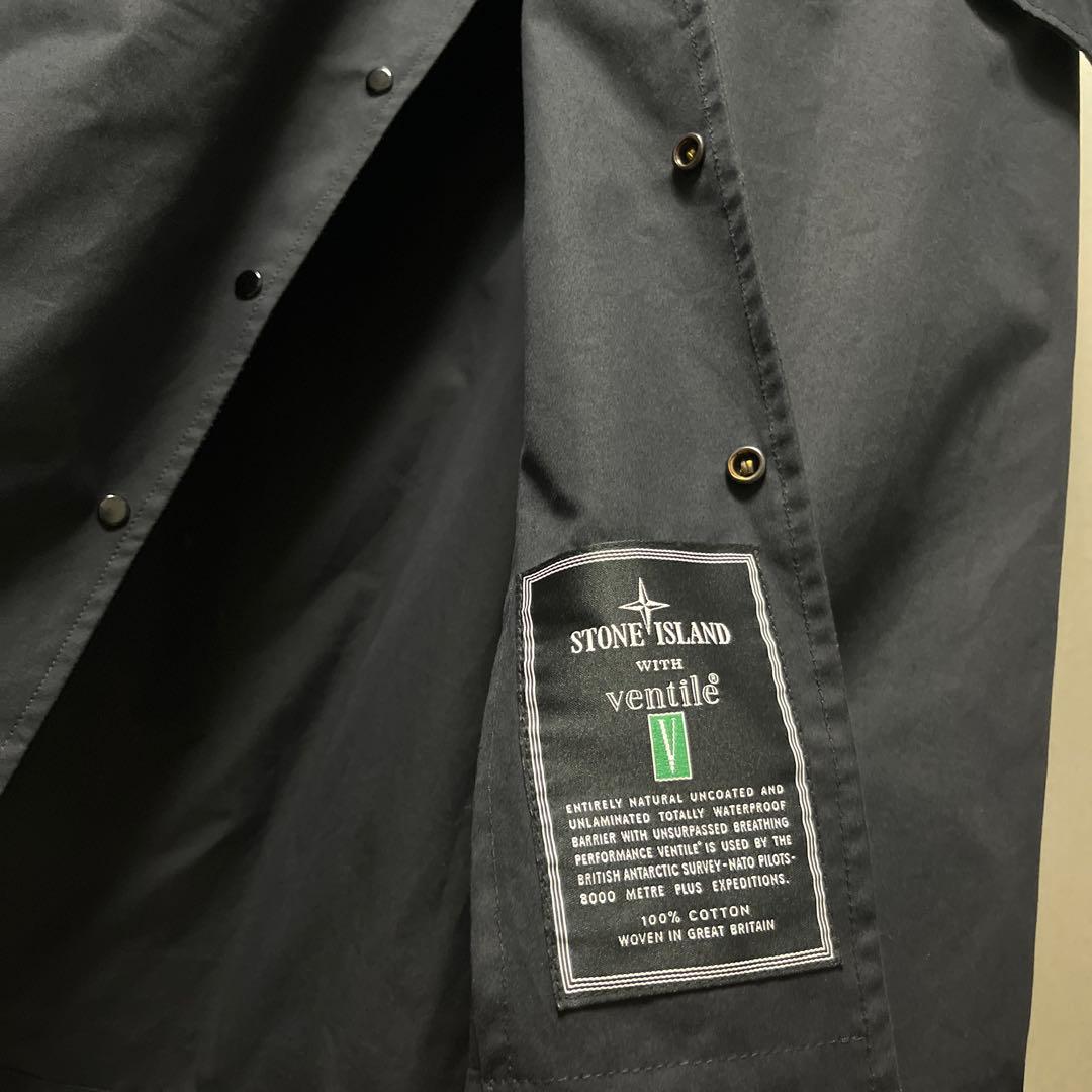 伊製STONE 変形デザインコート黒 希少ventileコットン使用