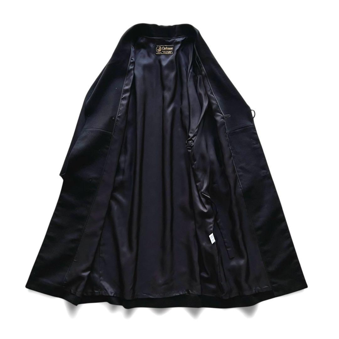 【タグ付き・新品未使用】カシミアヘチマ衿和装コート/ブラック/着丈105cm