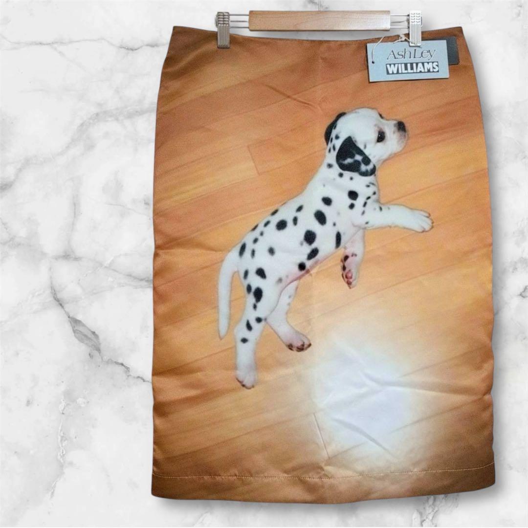 【新品】 アシュリーウィリアムズ ダルメシアン 個性的 タイトスカート