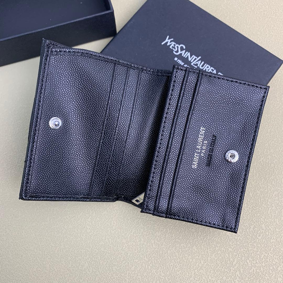Yves Saint Laurent 二つ折り財布 ブラック