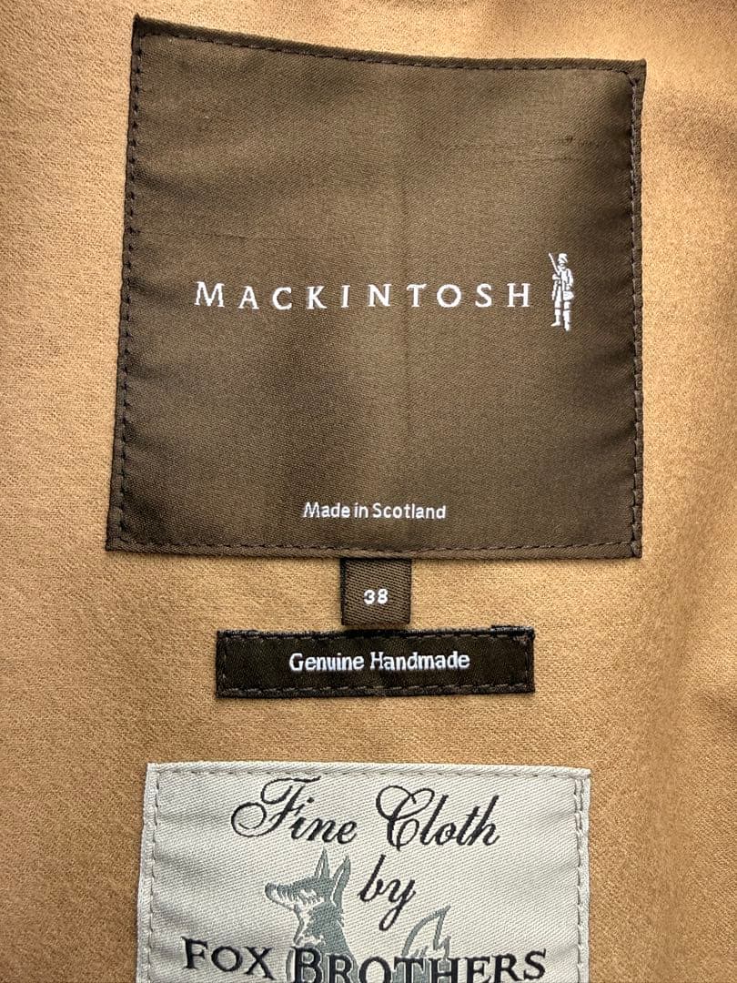 MACKINTOSH×FOX BROTHERS ゴム引きステンカラーコート38