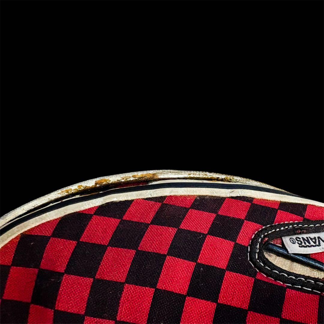 90's VANS USA 赤黒チェッカー スリッポン アメリカ製