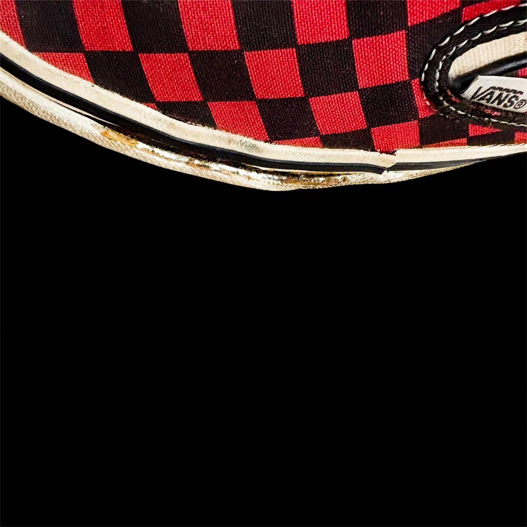 90's VANS USA 赤黒チェッカー スリッポン アメリカ製