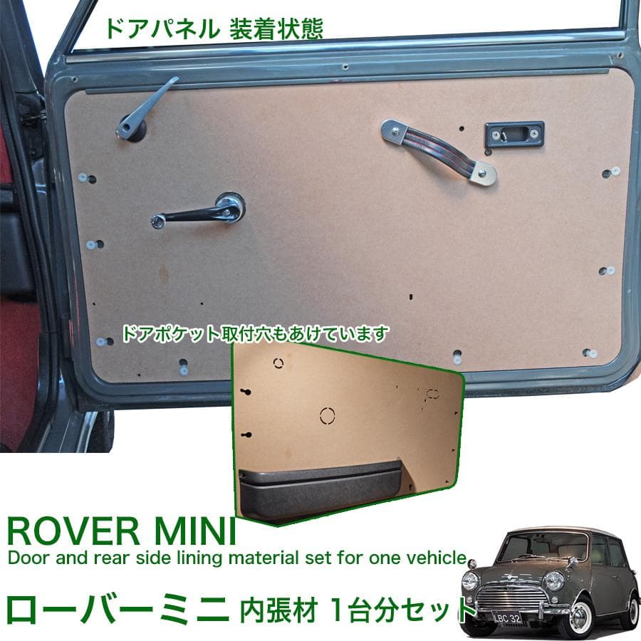 ローバー ミニ 内装 内張 材 ドア内張 リア内張 材料 クラッシック クーパー
