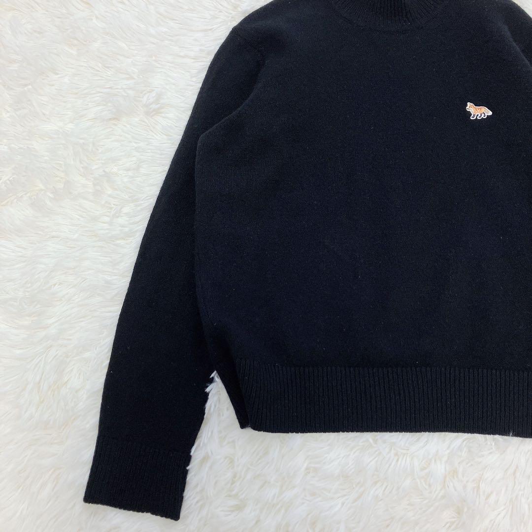 メゾンキツネ 22FW ベイビーフォックス パッチ レディース ニット ブラック