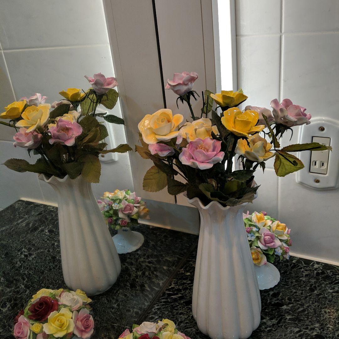 英国製陶花バラ　 STRATFORD 8本＋ロイヤルダルトン2本
