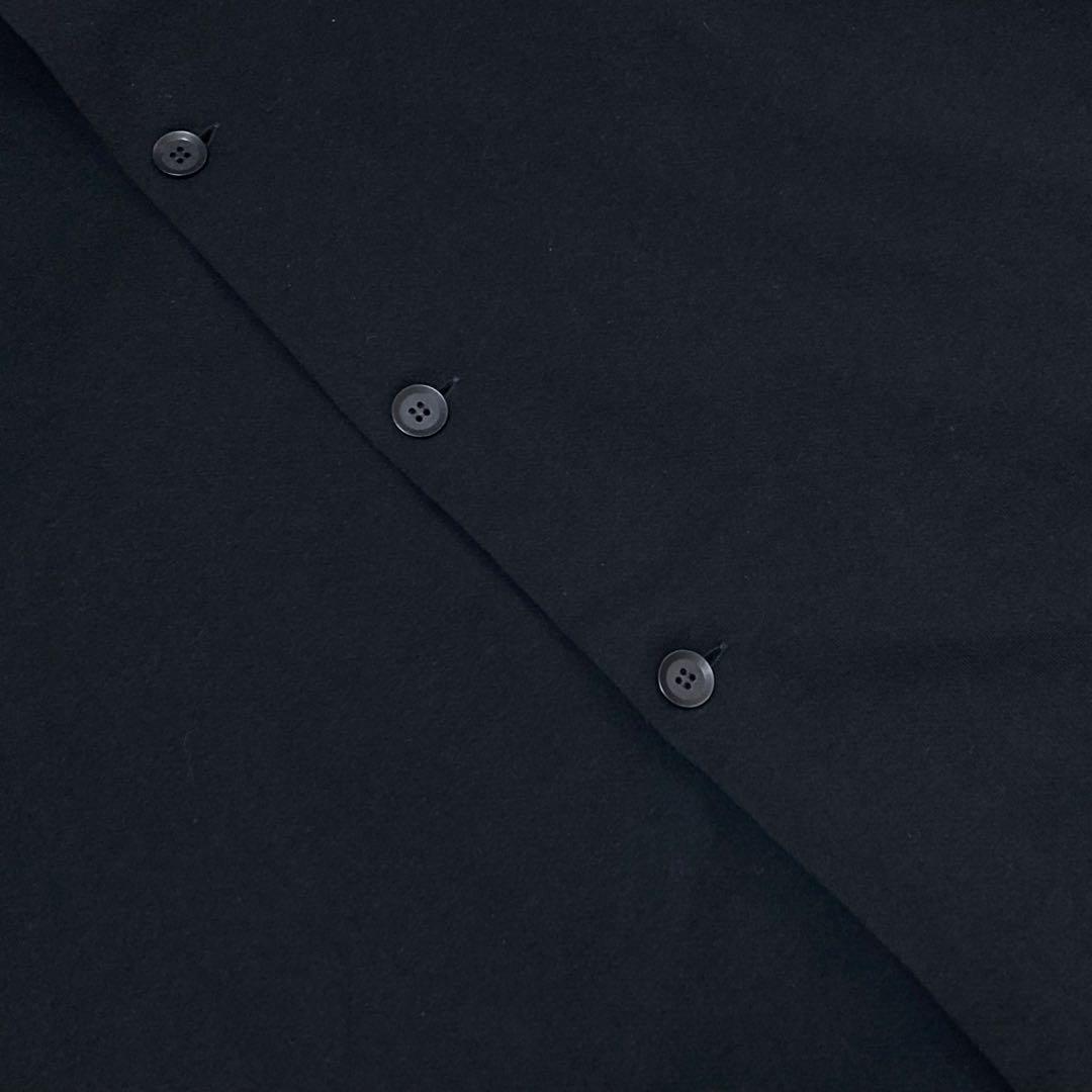 ヨウジヤマモト 23AW コットン フラシ ドレープ　ワンピース 黒2