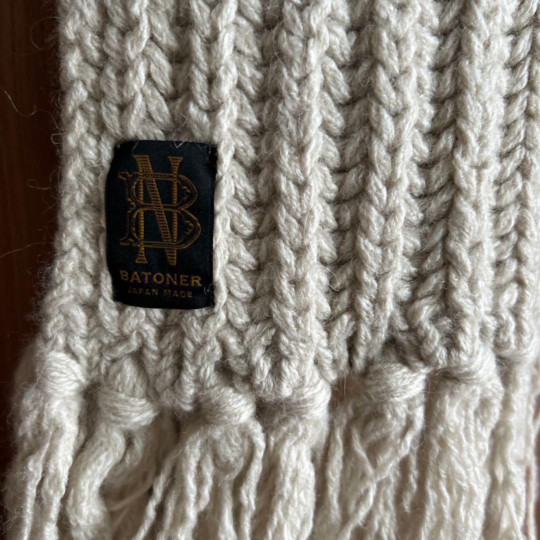 期間限定価格‼️美品❗️【バトナー】フリンジマフラー　ワイド