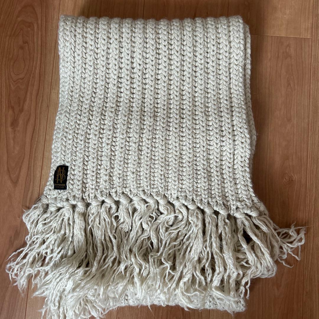 期間限定価格‼️美品❗️【バトナー】フリンジマフラー　ワイド