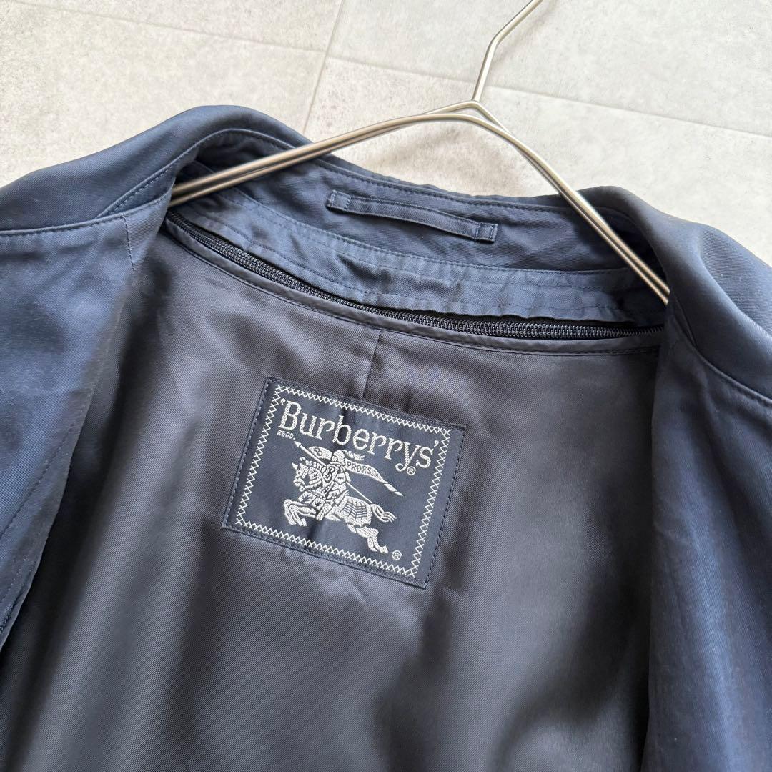 バーバリーズ　ロングコート　玉虫色　紺　ノバチェック　ライナー　2way
